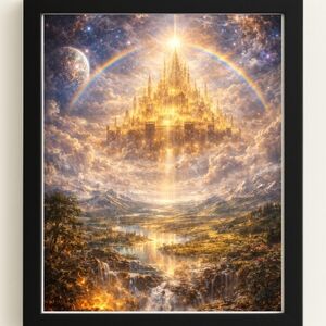 The New Heavens,Earth,Jerusalem Art Print In Glass Front Frame 8x10
